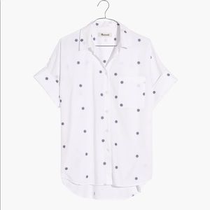 NWT Madewell Embroidered Daisy Courier Shirt